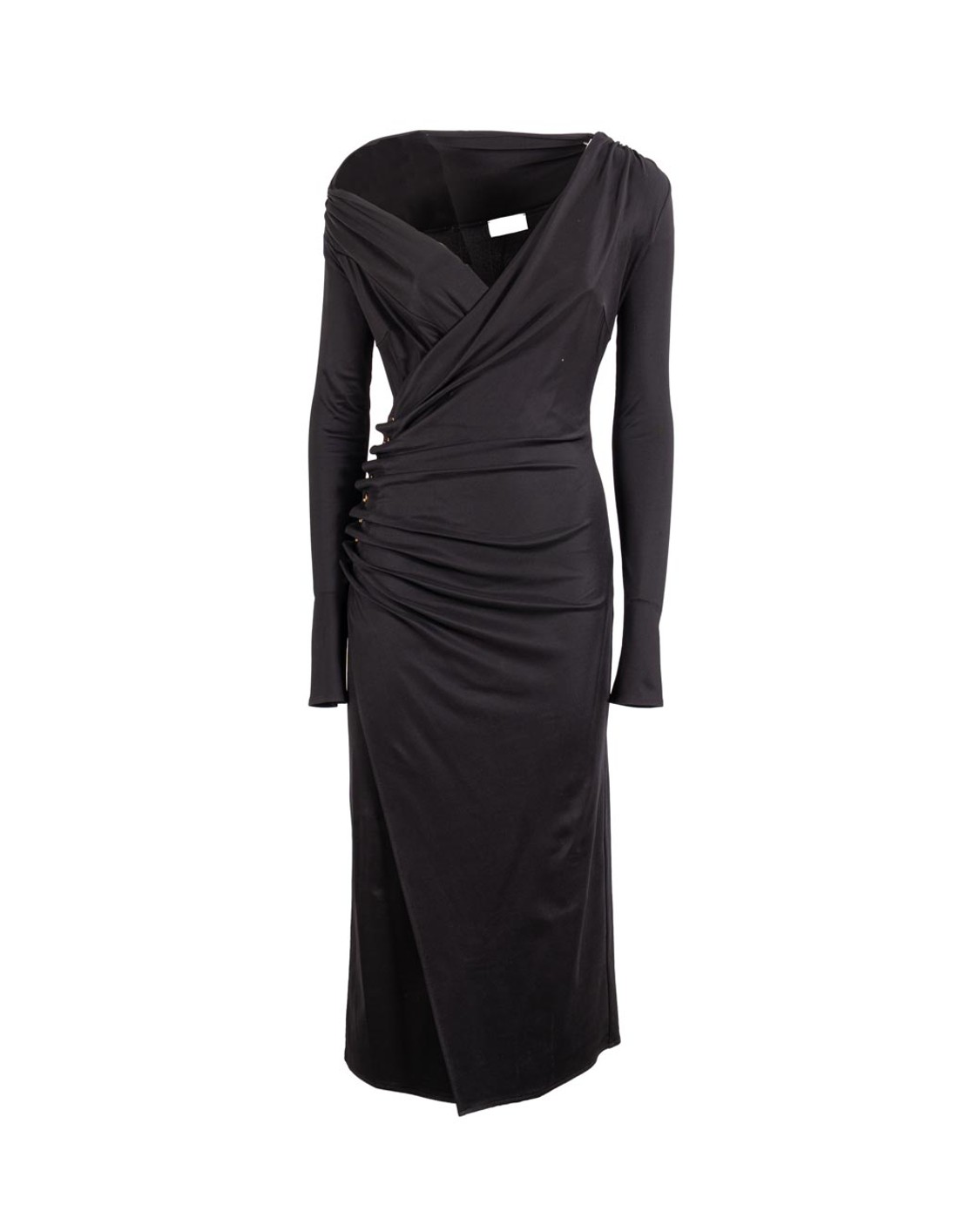 shop ELISABETTA FRANCHI  Abito: Elisabetta Franchi abito in jersey con bottoni gioiello.
Vestibilità aderente. Maniche lunghe e si distingue per lo scollo asimmetrico, drappeggio laterale. Lo spacco laterale.
Composizione: 96%Viscosa 04%Elastane.
Fabbricato in Italia.. AB82257E2-110 number 6881298